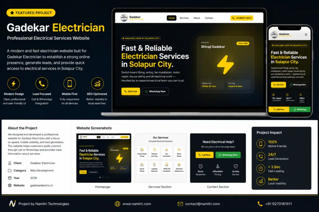 Gadekar Electrician Website