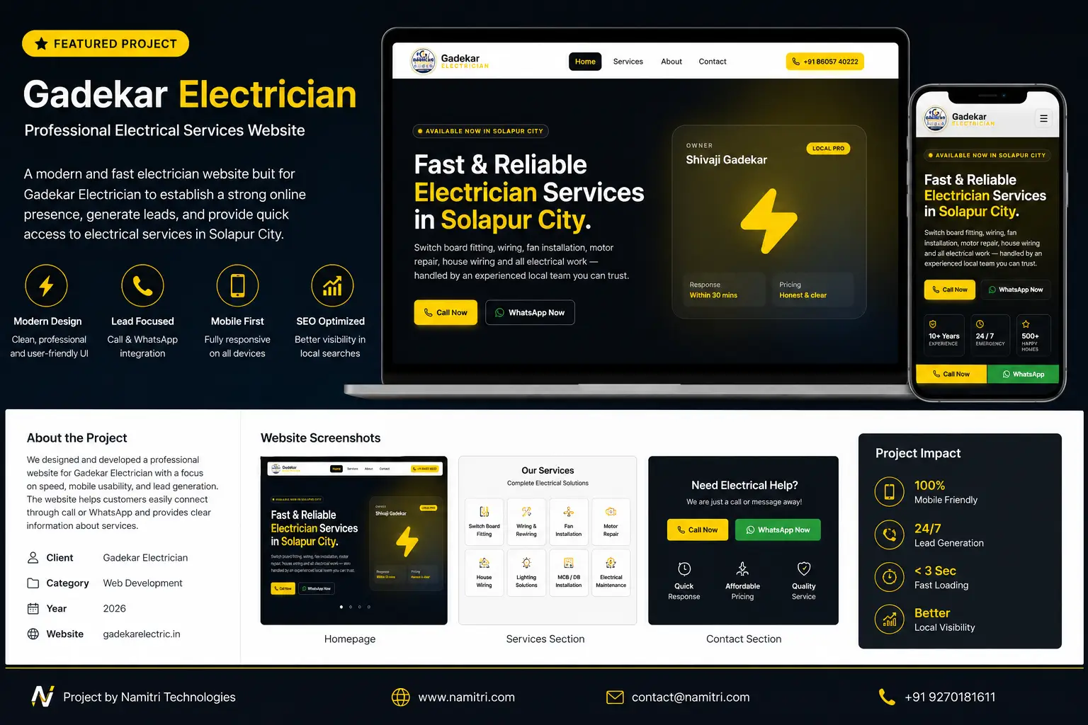 Gadekar Electrician Website